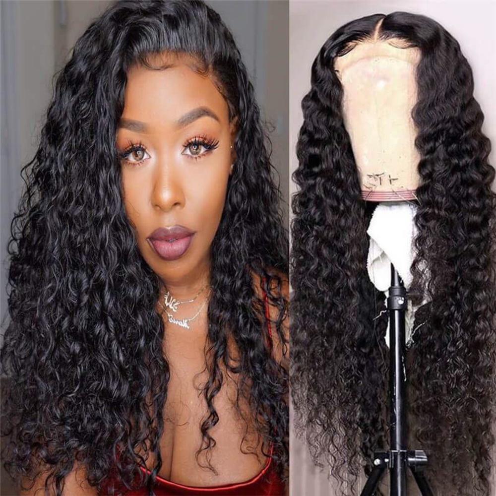 20” 100% HUMAN BRAZILIAN DEEP WAVE LACE FRONT WIG